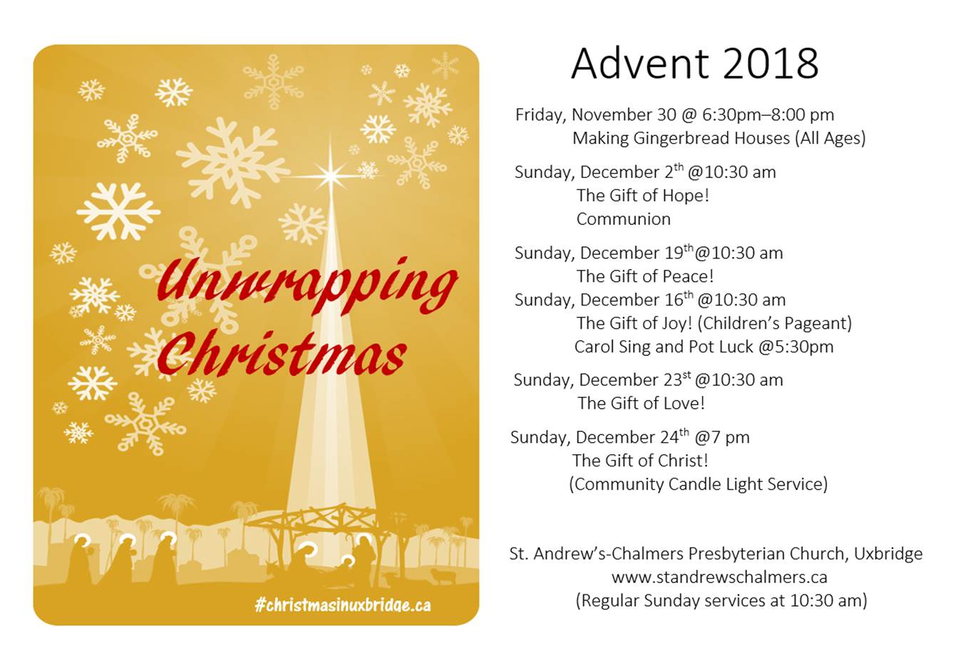Christmas Services at St. Andrew's-Chalmers Presbyterian
