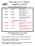 December Schedule