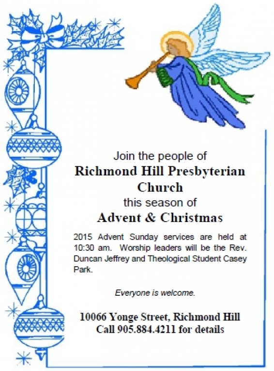 Richmond Hill Presbyterian Church Chistmas Services